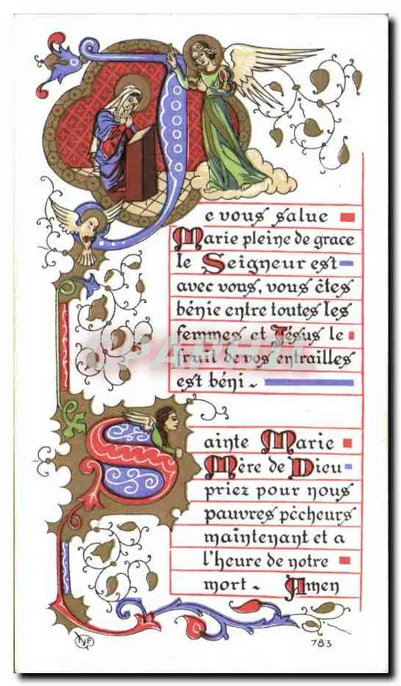 Verkündigung — Text der Verkündigung — unbekannter Verlag, n° 783 - Vorderseite