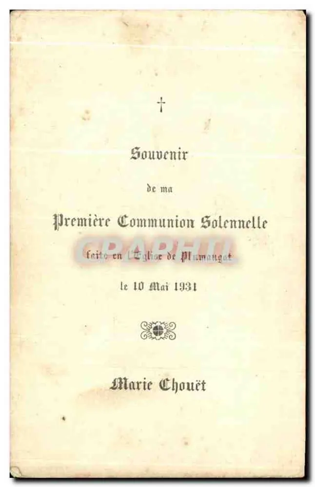 Comunione di San Giovanni — Procure Générale, Parigi — n° 259 - Verso