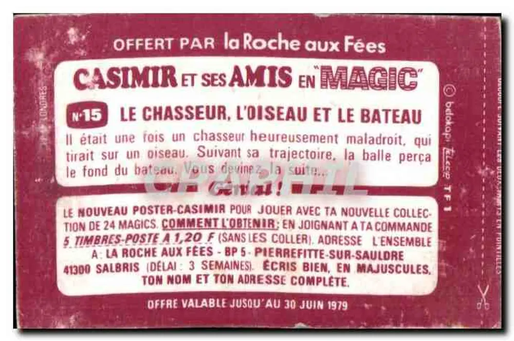 La Roche aux Fées — Casimir und seine Freunde in Magic — N°15 - Rückseite