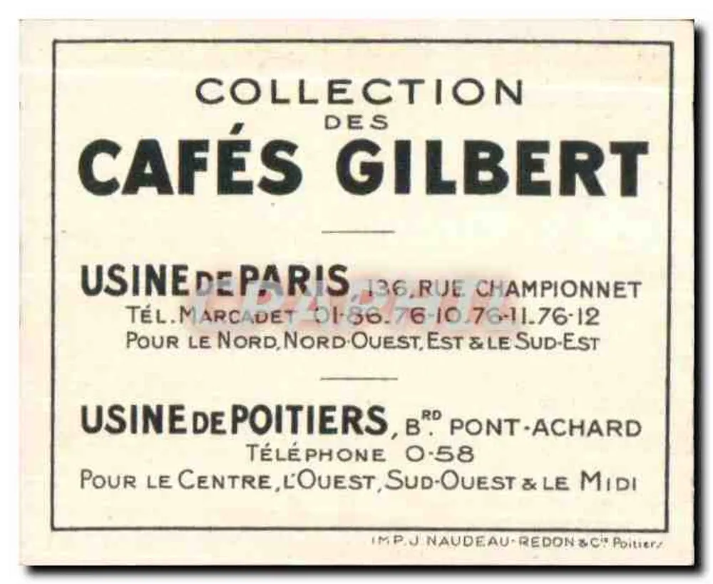 Habitação Mérovingia — Série XV — Cafés Gilbert N° 8 - Verso