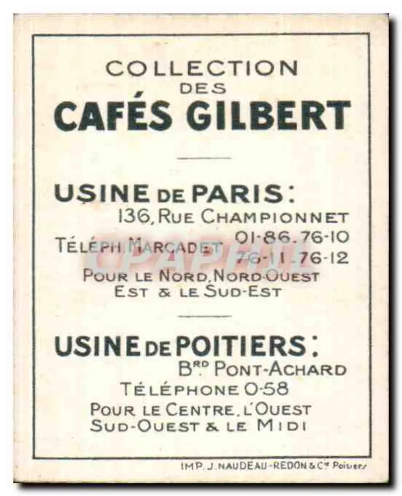 Rekin — Série XXIII — Cafés Gilbert N°9 - Rewers