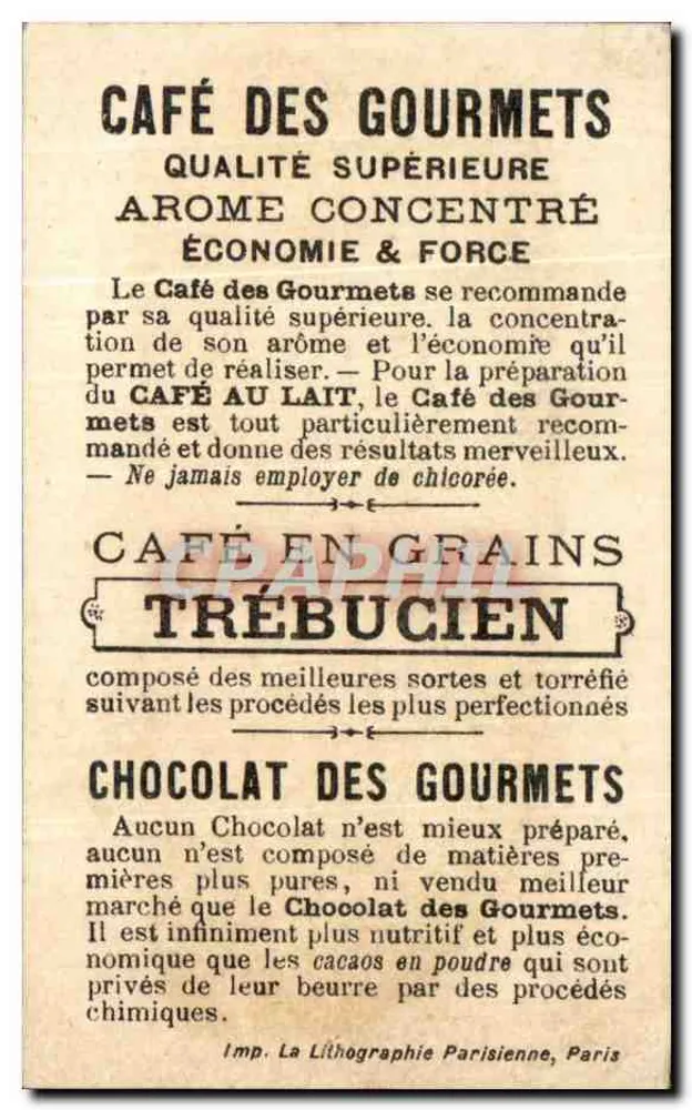 Hamilton — retrato — Chocolate dos Gourmets Trébucien - Verso