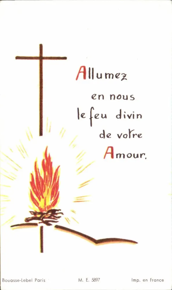 Allumez en nous le feu divin de votre Amour — Bouasse-Lebel Paris, M. E. 5897 - Vorderseite