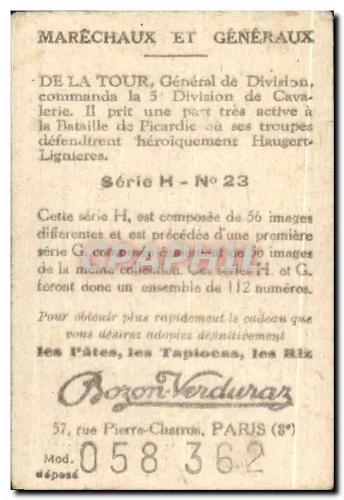 Geral de La Tour — Coleção Bozon-Verdura — n°23 - Verso