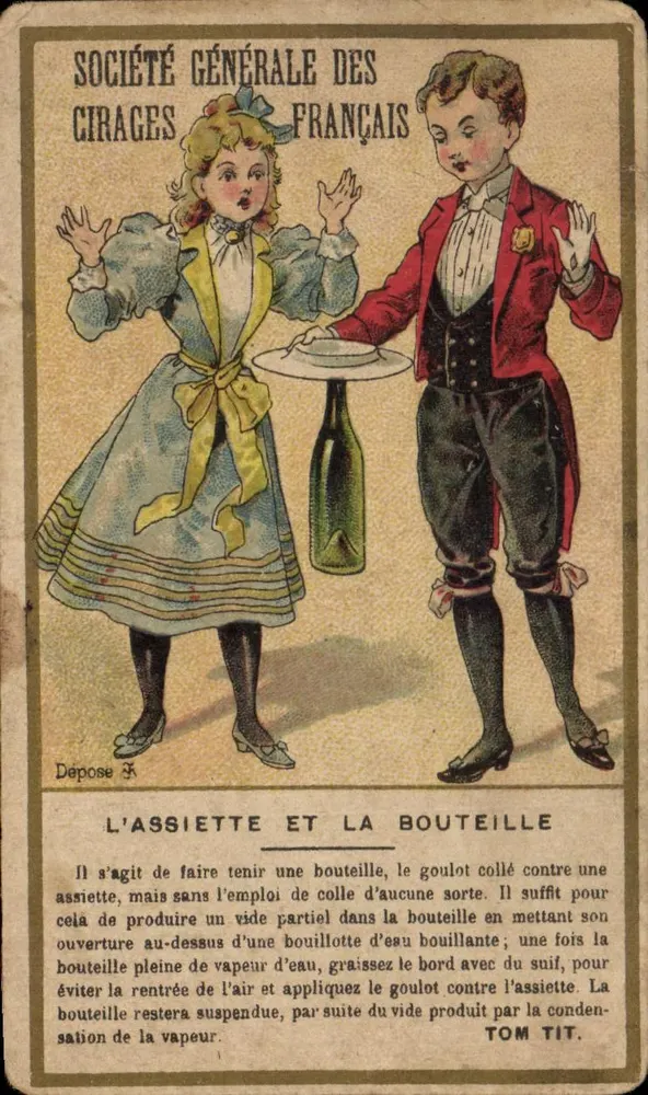 Die Schale und die Flasche — Société Générale des Cirages Français — Tom Tit - Vorderseite