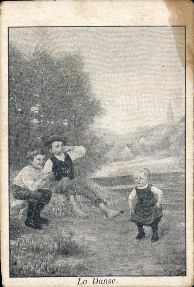 Die Tanz — Illustration von drei Kindern — D. Lyon - Vorderseite