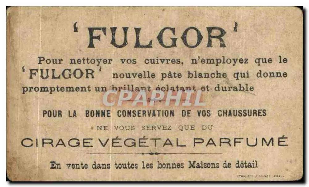Das zerbrochene Glas — Société Générale des Cirages Français — Tom Tit - Rückseite