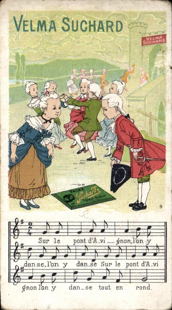 Velma Suchard — Dança no ponte de Avignon — editor Velma Suchard, n°9 - Frente