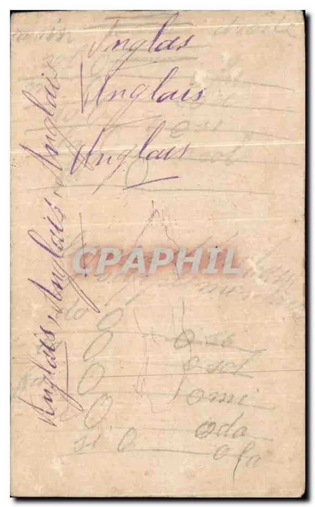 Mulher de serviço — lavando a roupa — Carte postale illustrée - Verso