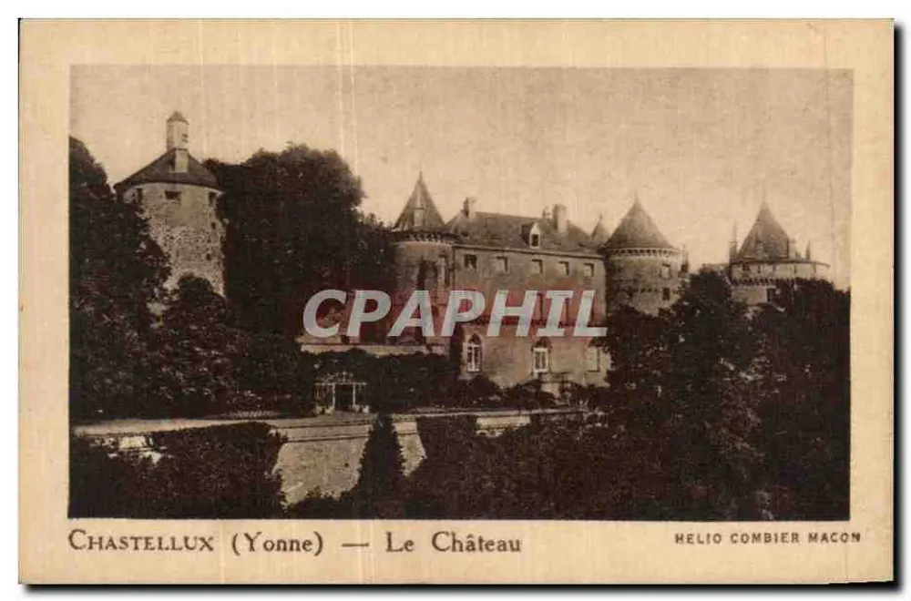 Chastellux (Yonne) — Schloss — Helio Combier Macon - Vorderseite