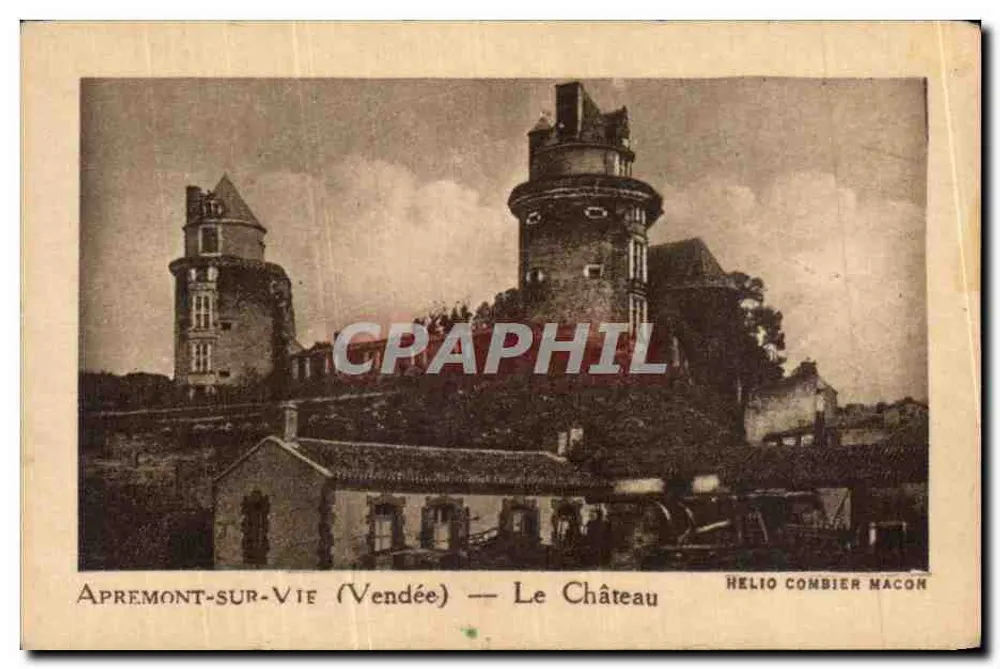 Apremont-sur-Vie (Vendée) — Das Schloss — Helio Combier Macon - Vorderseite
