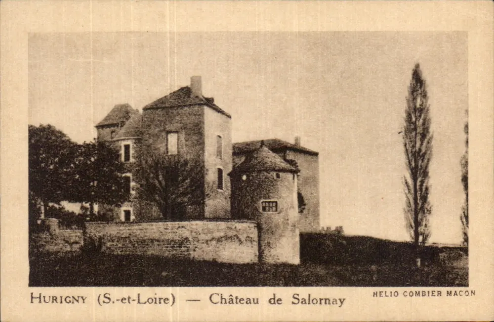 Hurigny (S.-et-Loire) — Château de Salornay — Helio Combier Macon - Vorderseite