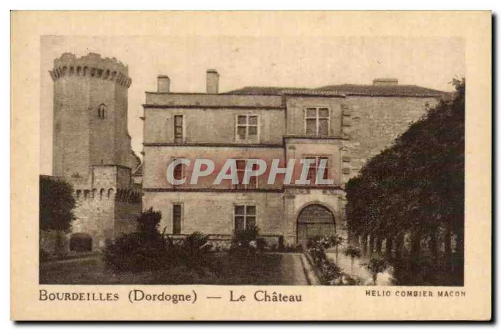 Bourdeilles (Dordogne) — Ansicht des Schlosses — Helio Combier Macon - Vorderseite