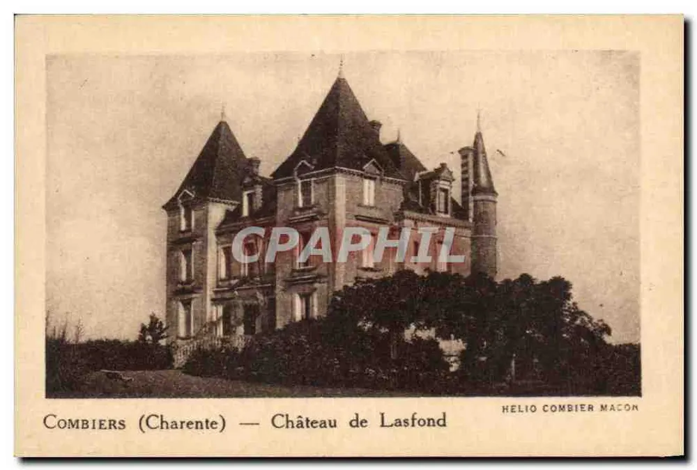 Combiers (Charente) — Castelo de Lasfond — Helio Combier Macon - Frente