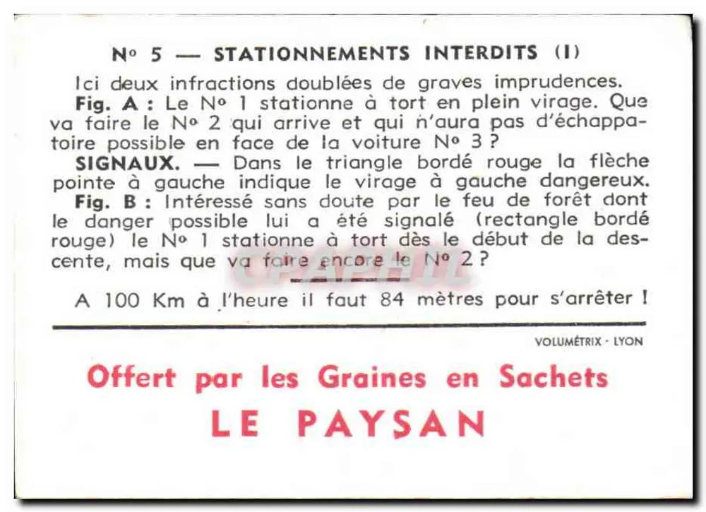Estacionamento proibido (I) — N° 5 — VOLUMÉTRIX - LYON - Verso