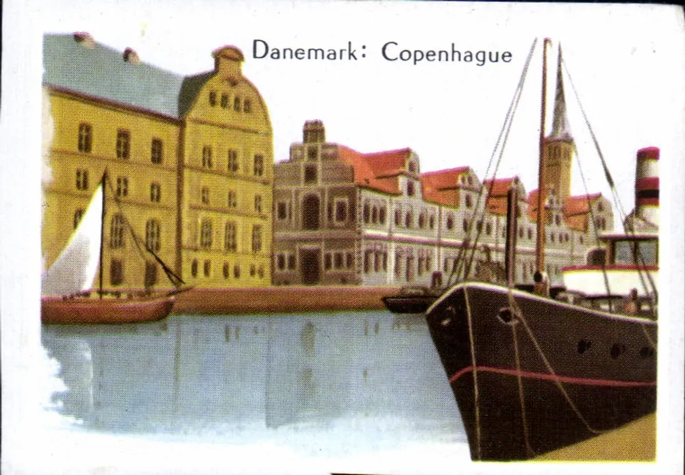 Copenhague — Dinamarca — editor desconhecido, número de série não visível - Frente