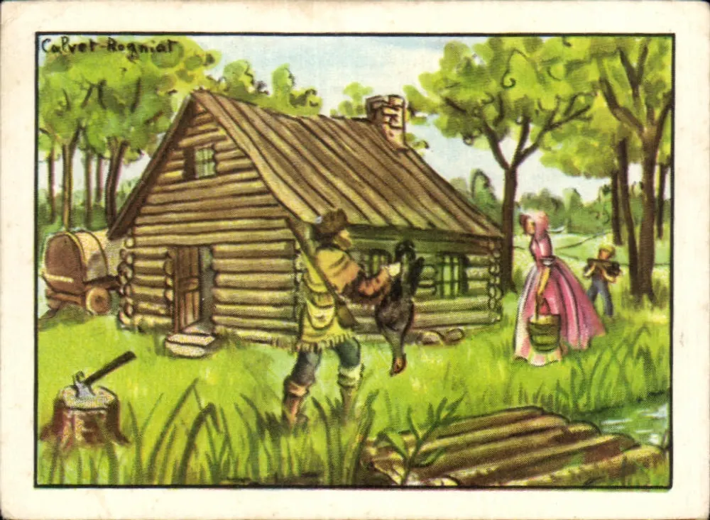 Cabana de pioneiros americanos — Série C — Edições Educativas - Frente