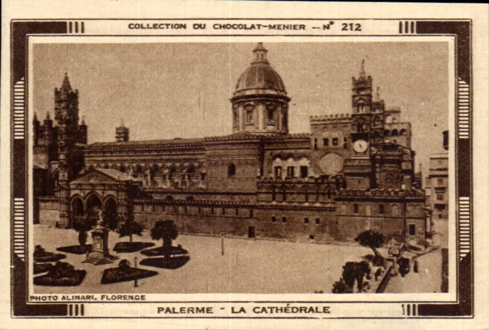 Palermo - A Catedral — Coleção do Chocolate-Menier n° 212, Foto Alinari, Florença - Frente