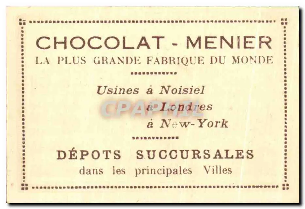 Madrid - Grande Praça — Coleção do Chocolate-Menier n°129 - Verso