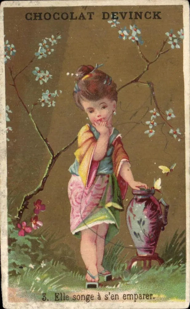 Menina em traje oriental — Chocolat Devinck — série 3 — editor Devinch - Frente