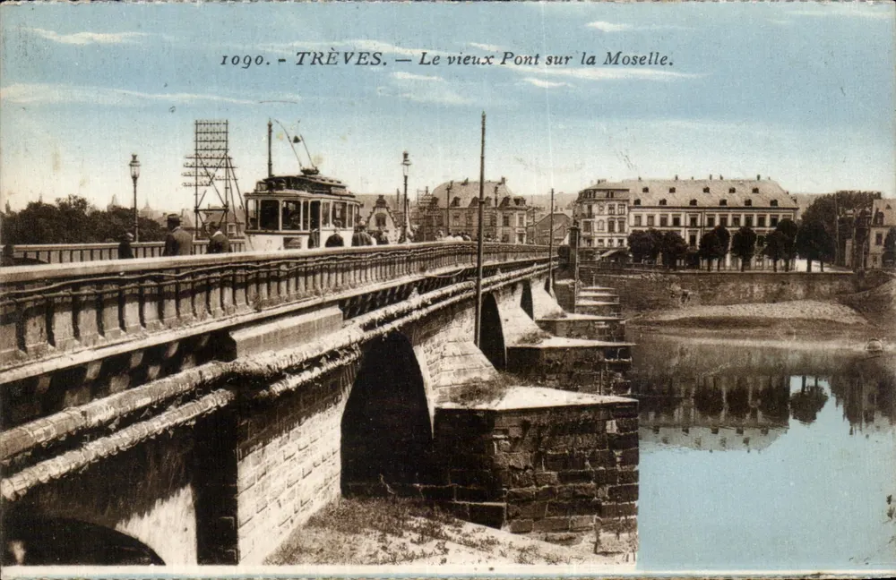 Trier — Der alte Brücke über die Mosel — unbekannter Verlag, Seriennummer nicht sichtbar - Vorderseite