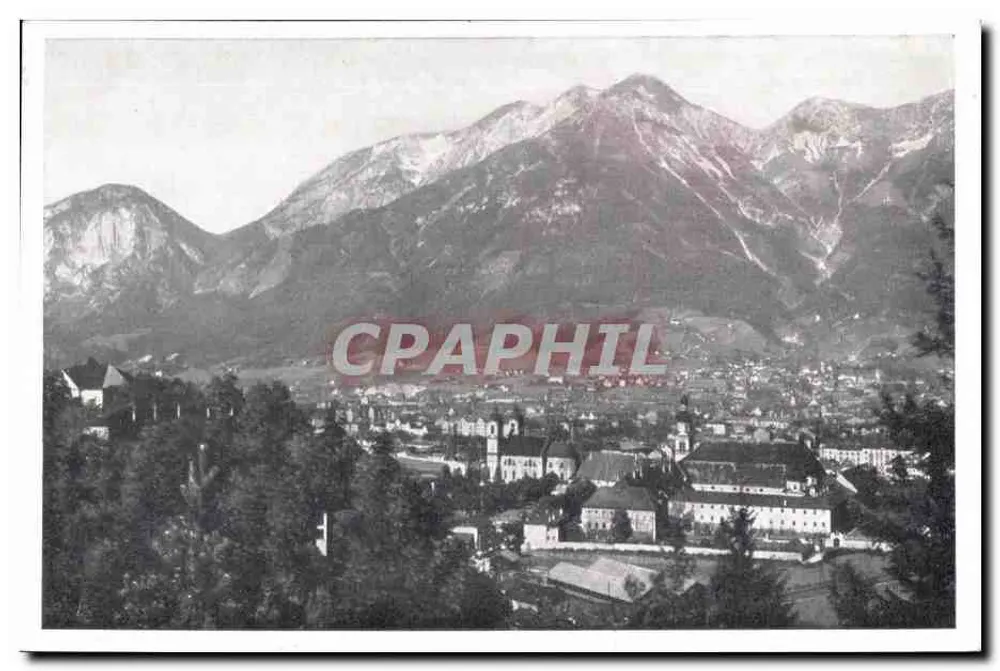 Innsbruck — Berg Isel frente a Nordkette — editor Stein & Helff, n.º 6047 - Anverso