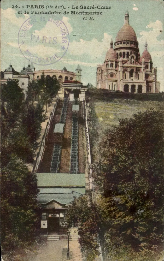 Paris (18. Arr.) - Der Sacré-Cœur und der Montmartre-Funicular - C.M. - Vorderseite