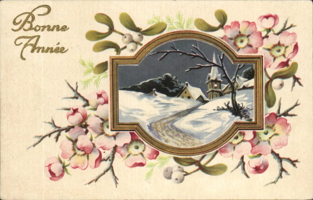Winterlandschaft — Frohes Neues Jahr — Verlag nicht sichtbar - Vorderseite