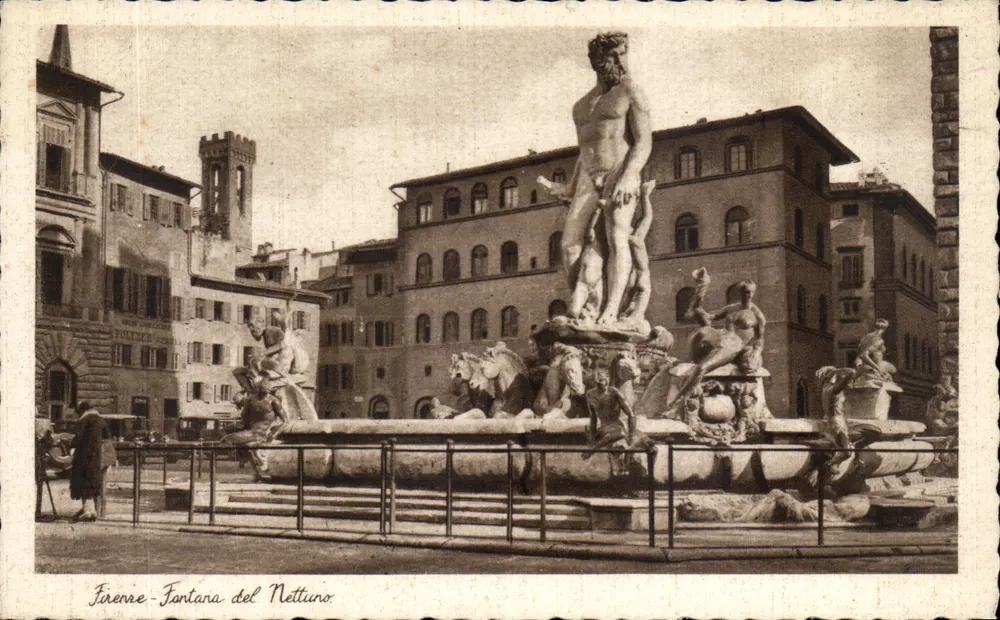 Florença - Fonte de Netuno — Ed. Ditta Innocenti e Figli - Firenze (r°?) - Frente
