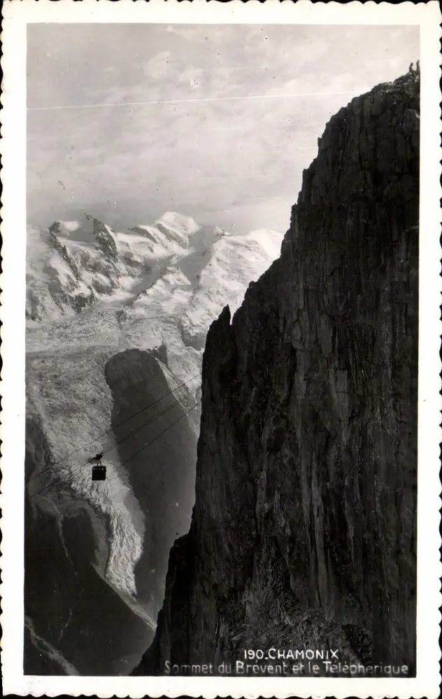 Cume do Brevent e o Teleférico — Chamonix — Edição J. Dorré - Frente