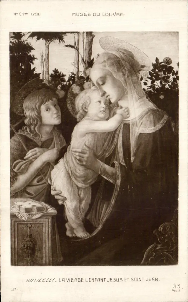 Boticelli — Die Jungfrau, das Kind Jesus und der Heilige Johannes — Musée du Louvre — N° C 496 - Vorderseite