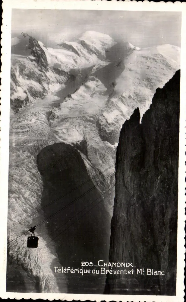 Teleférico do Brévent e Montanha Branca — Chamonix — Edição J. Dorré - Frente