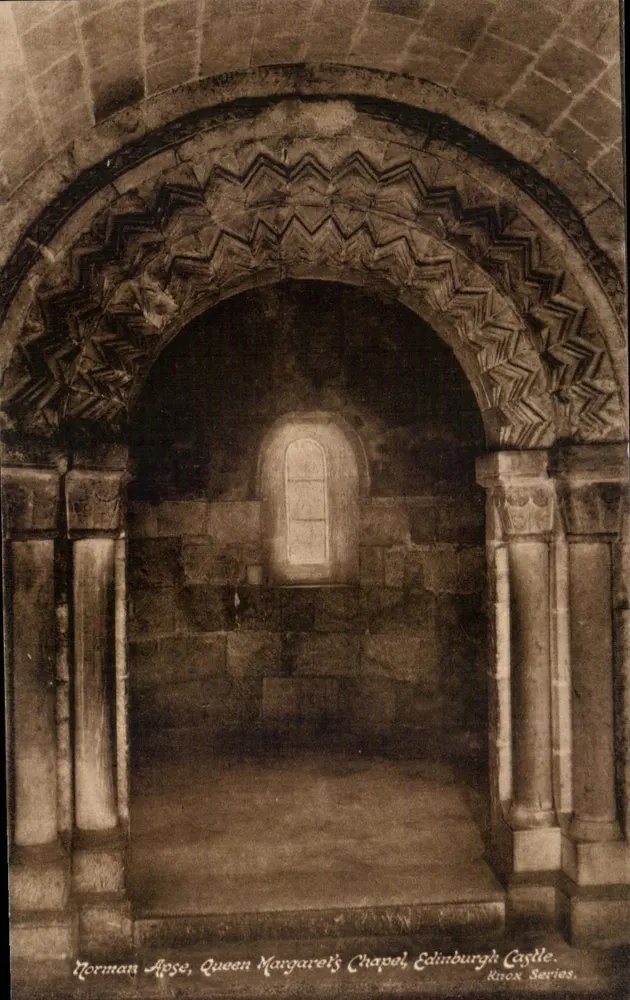 Apside normanna, Cappella di Margherita Regina, Castello di Edimburgo — Serie Knox - Recto