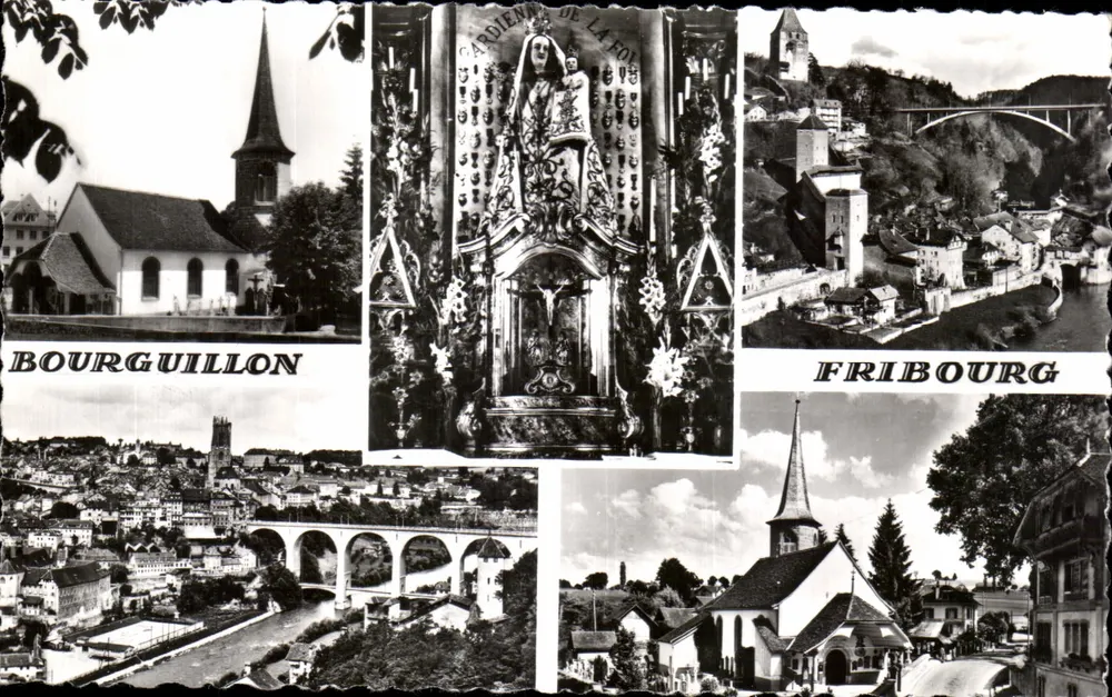 Bourguillon — Fribourg — Colagem de Locais — Edição Perrachet - Frente