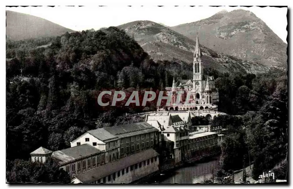 Lourdes — A Basílica e o Gave — Éditions d'Art C.L.D., Lourdes - Frente