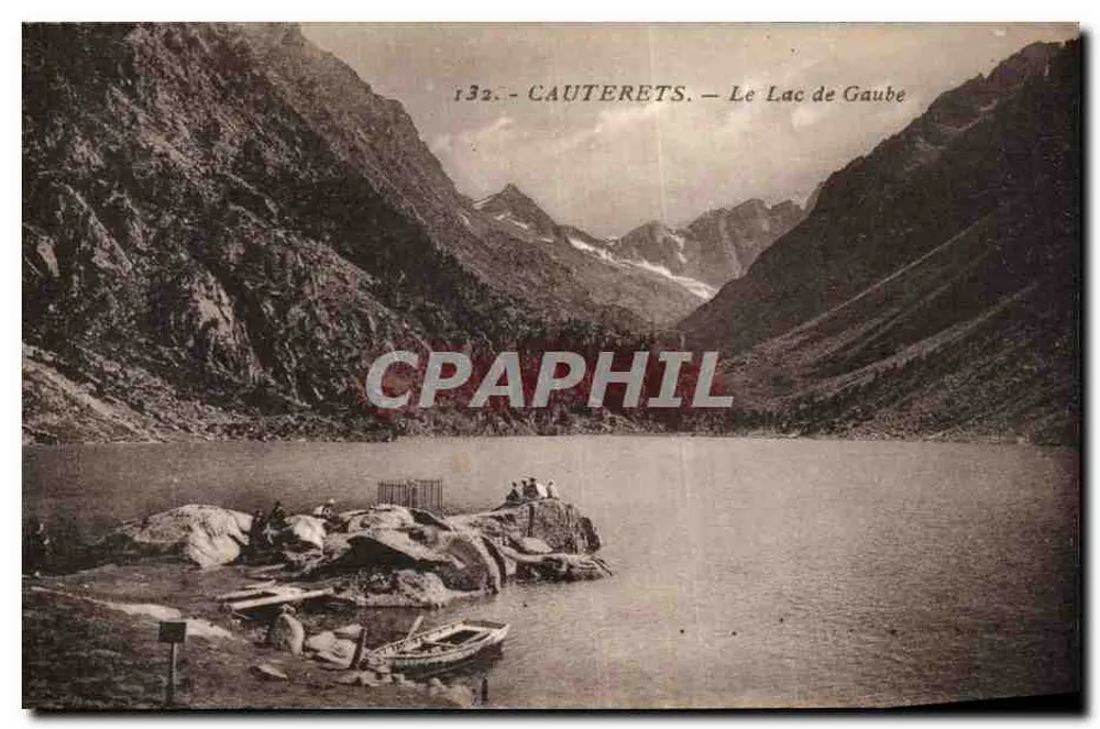 Cauterets — O Lago de Gaube — Edição E. Qunauuf - Lourdes - Frente