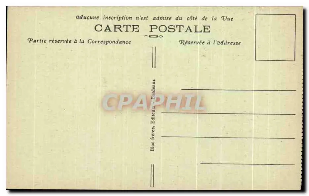 Estrada de Cauterets a Pierrefitte — O Gave, O Péguère — B. R. - Verso