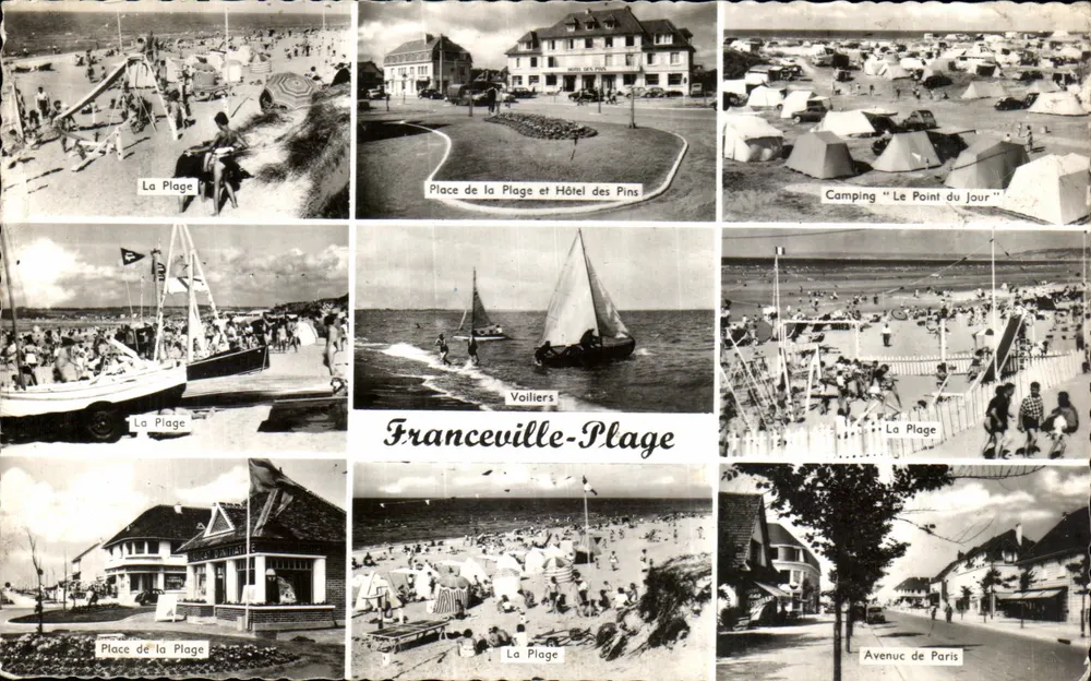 Franceville-Plage — vista panorâmica — Éditions Caby, n°7 - Frente