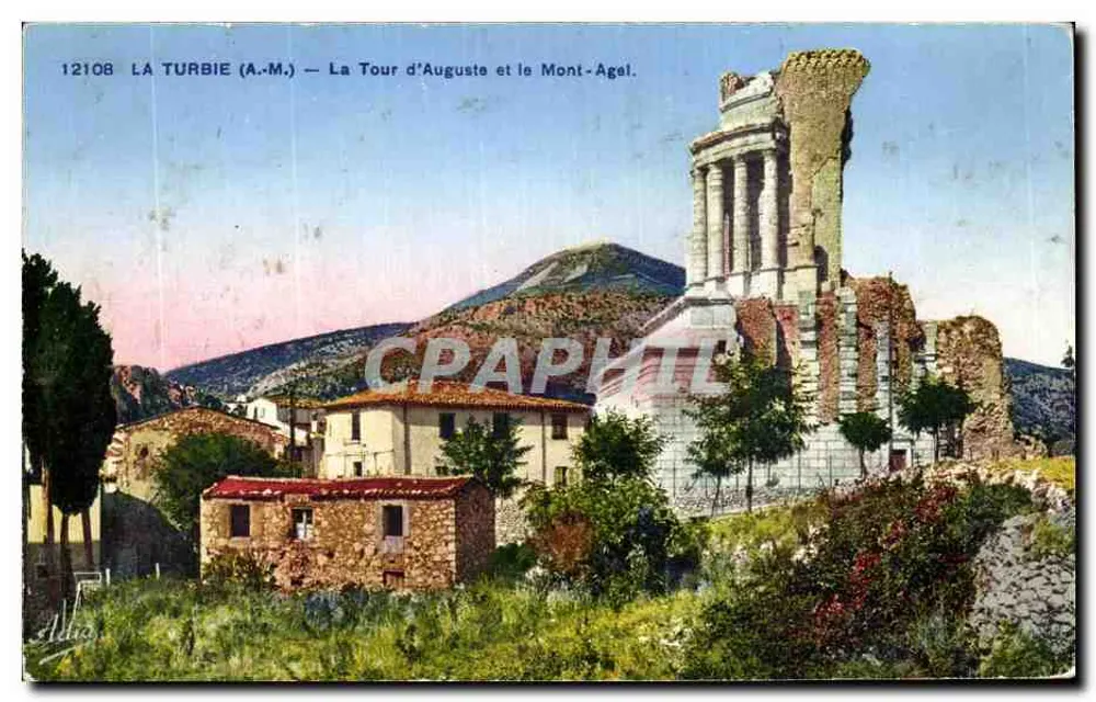 La Turbie (A.-M.) — La Tour d'Auguste und der Mont-Agel — Éditions Levé et Neurdein, n°12108 - Vorderseite