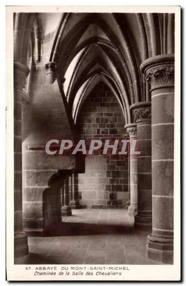 Abtei Mont-Saint-Michel — Kamin der Ritterhalle — Verlag: Monuments Historiques de France, Nr. 37 - Vorderseite