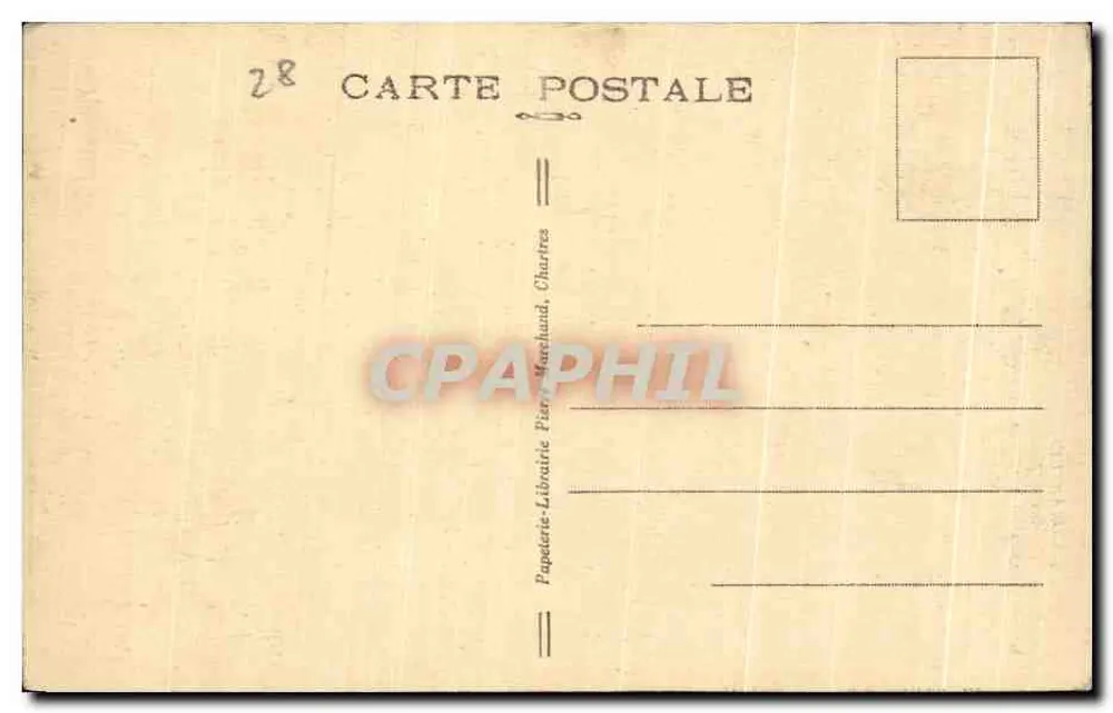 Chartres - Die Kathedrale von der Place au Châtelet — Fonds de Commerce-Propriétés - Rückseite