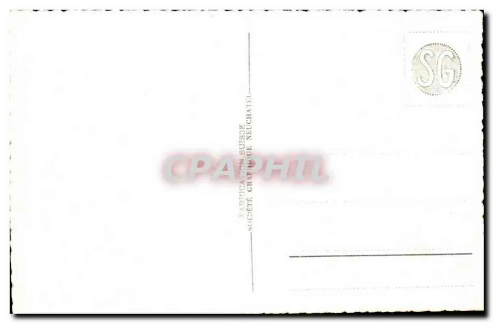 Castelo de Chillon e Dentes do Meio-Dia — 1520 — Sociedade Gráfica Neuchâtel - Verso