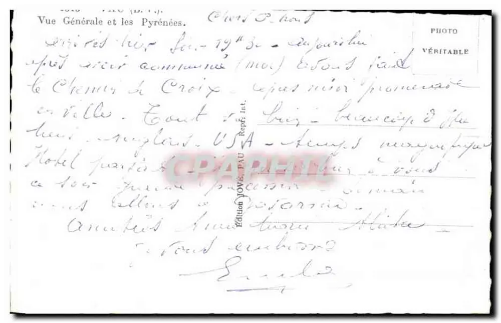 Visão Geral e os Pirineus — Edição YOMA - Rapilly, Int. — n° 19 - Verso