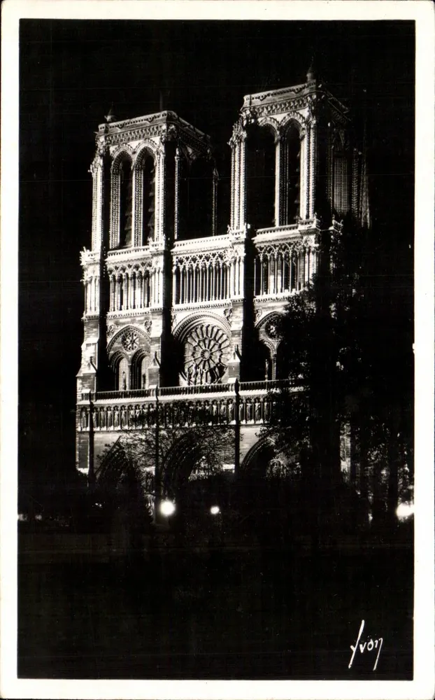 Notre-Dame de Paris — beleuchtet — Yvon, n°107 - Vorderseite