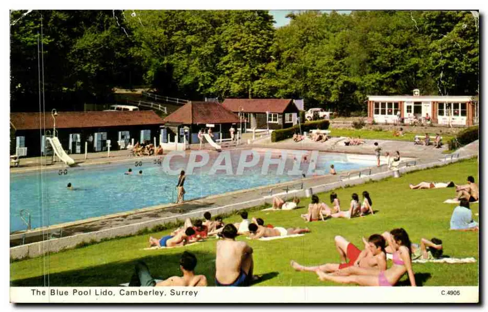 The Blue Pool Lido, Camberley, Surrey — C.4905 — Dennid Productions - Frente