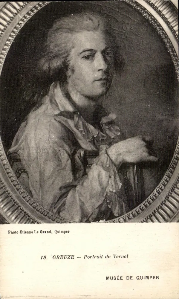 Greuze — Retrato de Vernet — Museu de Quimper - Frente