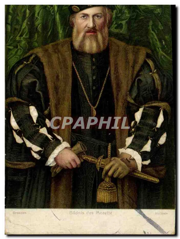 Portrait de Morellet — peinture attribuée à Holbein — éditeur Stengel & Co. n° 811 - Frente