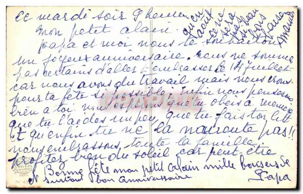 Rosen und Vogel — Geburtstagskarte — C. Viva, N° 4 - Rückseite