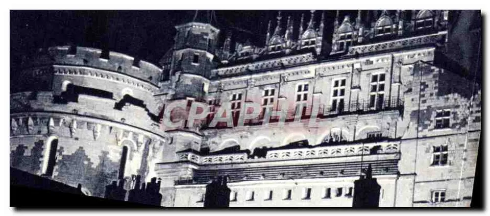 Château de Chambord — vue nocturne — éditeur inconnu - Frente
