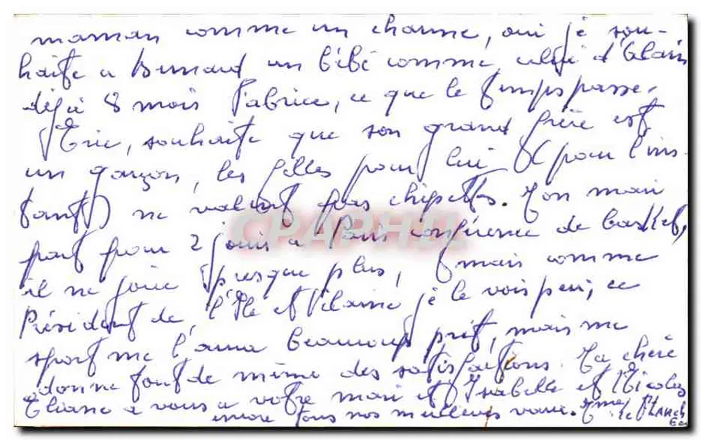 Vila nevada — rosas decorativas — 'Bom e Feliz Ano' — editor desconhecido - Verso